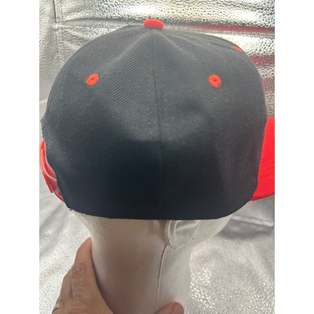Miami Heat Snapback Hat NBA Basketball Cap Black Red Flat Brim Adjustable Mens - Picture 2 of 7